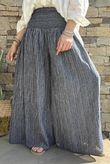Marina Chalk Stripe Palazzo Pant Navy